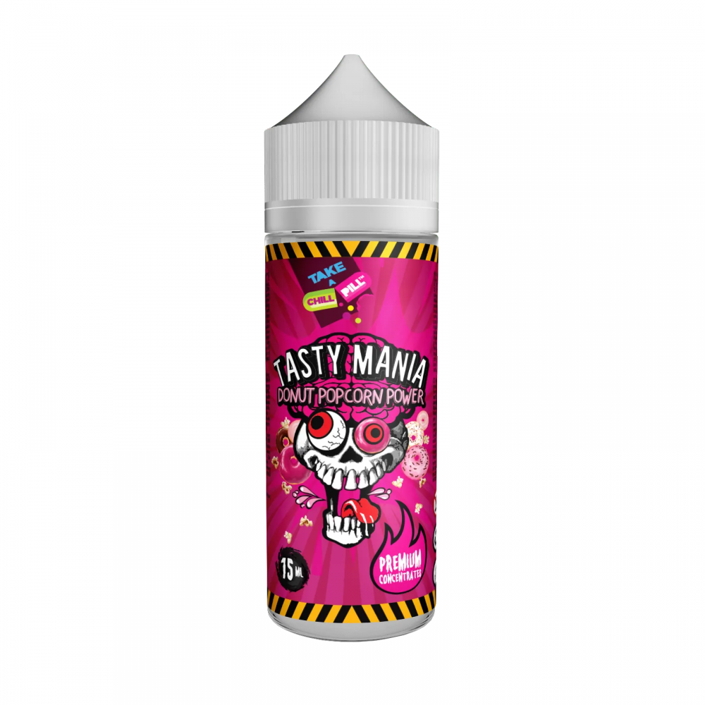 Chill Pill Shake and Vape Tasty Mania Donut Popcorn Power 120ml/15ml