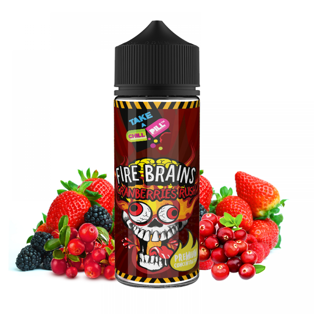 Chill Pill Shake and Vape Fire Brains Cranberries Rush 120ml/15ml