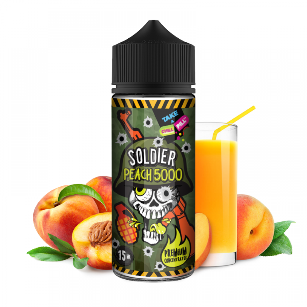 Chill Pill Shake and Vape Soldier Peach 5000 120ml/15ml